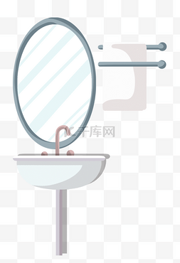 梳镜子图片_洗手间梳妆镜