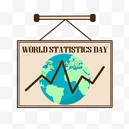 世界统计日地球线条数据金融