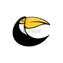 禽流感图片_巨嘴鸟的侧视图热带珍禽有大喙土