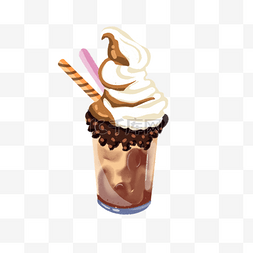 奶昔冰淇淋图片_巧克力冰淇淋奶昔怪物摇