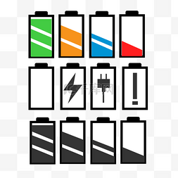 充电ui图片_充电电池图标卡通