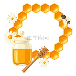 蜂蜜产品图片_镶有蜂蜜的相框商业食品和农业的