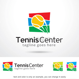 网球中心标志模板设计矢量