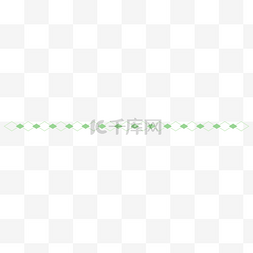 分割线装饰图片_柔和绿色菱格百搭分割线