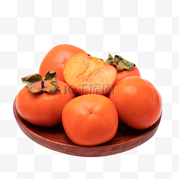 秋天果实黄柿子