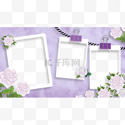 花卉相册紫色浪漫梦幻的玫瑰花相