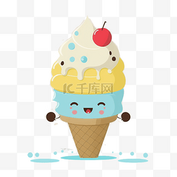 冰爽冰淇淋图片_夏天冰爽美味雪糕