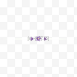 渐变分割线图片_紫色清透弥散五瓣花分割线