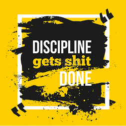 文具有图片_Inspirational motivational quote. Discipline 