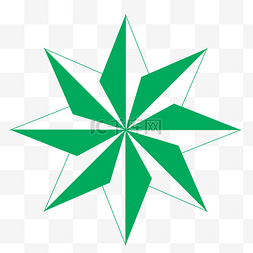 深绿色纯色图片_深绿色多角星装饰
