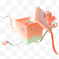 打开的礼物图片_3D礼盒渐变打开的礼盒