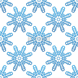 季节图标图片_季节性冬季设计的蓝色雪花无缝图