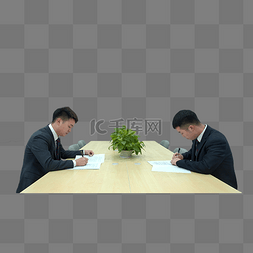 合同商务图片_商务人员会议室签订合同