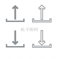 箭头图标文件图片_签名上传和下载灰色设置图标