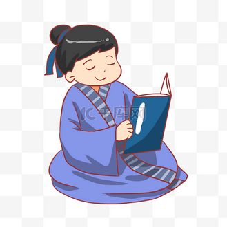 国学教育读书人物古代学习诗人中国风