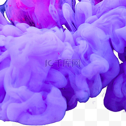 烟紫色图片_墨水摄影图七彩抽象紫色