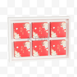 礼盒包装红色图片_中秋节月饼礼盒包装红色