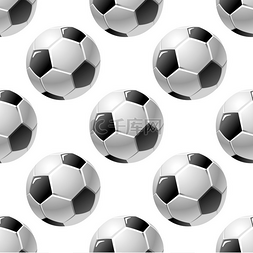 足球背景黑白图片_黑白立体足球或足球无缝背景图案