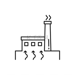 大型工厂图片_热力发电机大型现代建筑在图标中