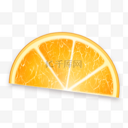 半片切开的橙子片