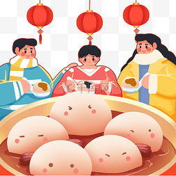 春节传统食物图片_新年元宵元宵节吃汤圆