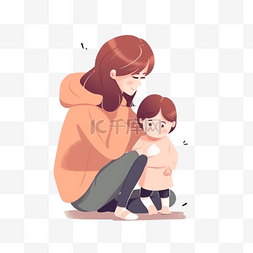 孩子抱图片_妈妈和可爱的孩子