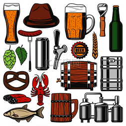复古啤酒节图片_酒吧或酒吧主题设计的复古啤酒酒