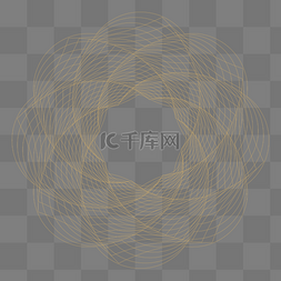 底纹简约线条图片_淡金色曲线花朵装饰底纹