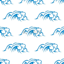 海尔空调logo图片_波浪在海上翻滚采用重复无缝的蓝