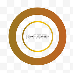 金色圆圈标签