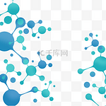 边框商务基因科技抽象蓝色
