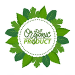 厨房香草装饰的有机产品标签，绿叶作为食品简单标签。