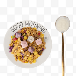 坚果燕麦片图片_酸奶燕麦片营养早餐