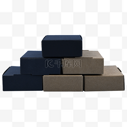 纸箱包装图片_牛皮纸蓝色纸盒礼盒盒子