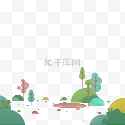 春季出行图片_C4D春季简约场景