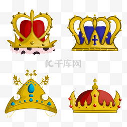 卡通风格国王的金色王冠