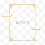 金色浮雕古典传统图案祥云边框