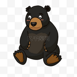 可爱黑熊剪贴画