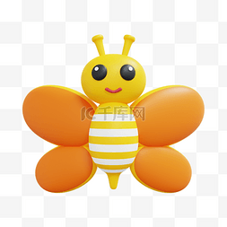 3D立体春天昆虫蜜蜂