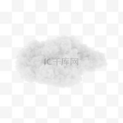 云朵写实白色几何漂浮白云