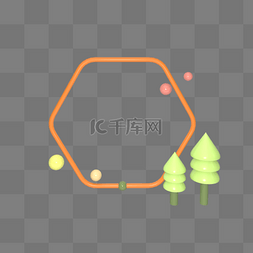 森林4图片_c4d童话粘土边框树木