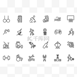 champion图片_Sports Vector Line Icons 4