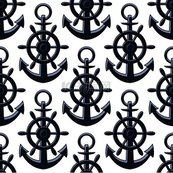 船舵实物图片_用于海洋设计的复古风格的航海锚