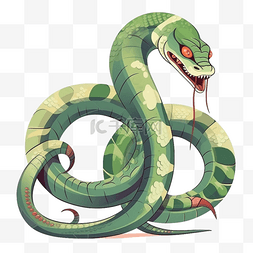 蛇图片_扁平卡通免抠图素材蛇