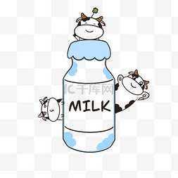 简笔画奶牛动物边框