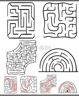 蜂窝迷宫图片_迷宫或迷宫图组