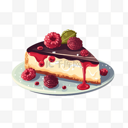 树莓蛋糕美食充饥零食美味