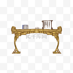 中式家具图片_古代书案文房四宝书桌中式家具