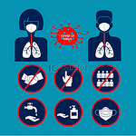 冠状病毒图标信息图形矢量