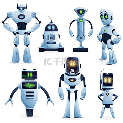 机器人和电脑图片_机器人和人工智能机器人卡通人物